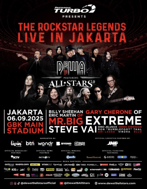 DEWA 19 ALL STARS 2.0 HADIRKAN BINTANG TAMU TAMBAHAN GITARIS DUNIA STEVE VAI